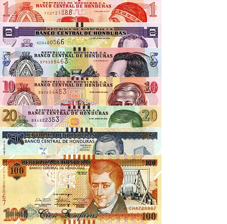 Honduras 1 - 100 Lempiras Pick Number: 96b - 102b UNC Banknote